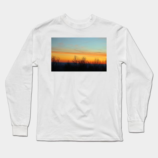 North Carolina Mountain Sunset Long Sleeve T-Shirt by Cynthia48